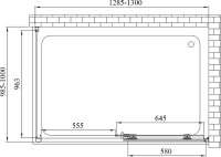 Душевой уголок Vincea Soft VSR-3SO1013CL 130х100 см, профиль хром