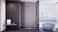 Душевая дверь в нишу Veconi Premium Trento PTDW-50CH-150-01-C4 150 см, профиль хром, стекло прозрачное