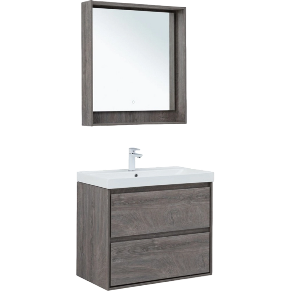 Мебель для ванной комнаты Aquanet Милан 80 подвесная, дуб рошелье