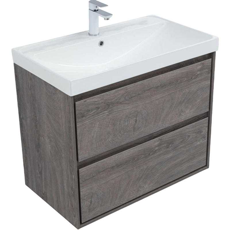 Мебель для ванной комнаты Aquanet Милан 80 подвесная, дуб рошелье