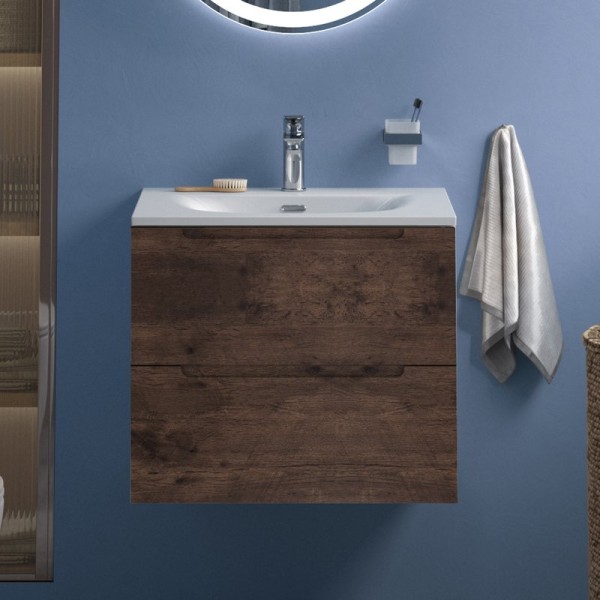 Тумба с раковиной BelBagno Etna 39 60 rovere moro, раковина BB-8099-3-60