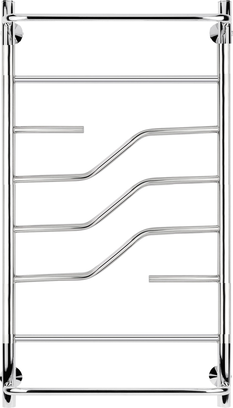Полотенцесушитель водяной Secado Риволи СП 100x55 см, глянцевый хром, лесенка, с полкой