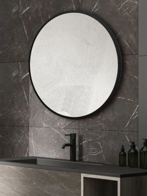 Зеркало круглое Abber Mond AG6201B 77 см, черное