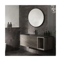 Зеркало круглое Abber Mond AG6201B 77 см, черное