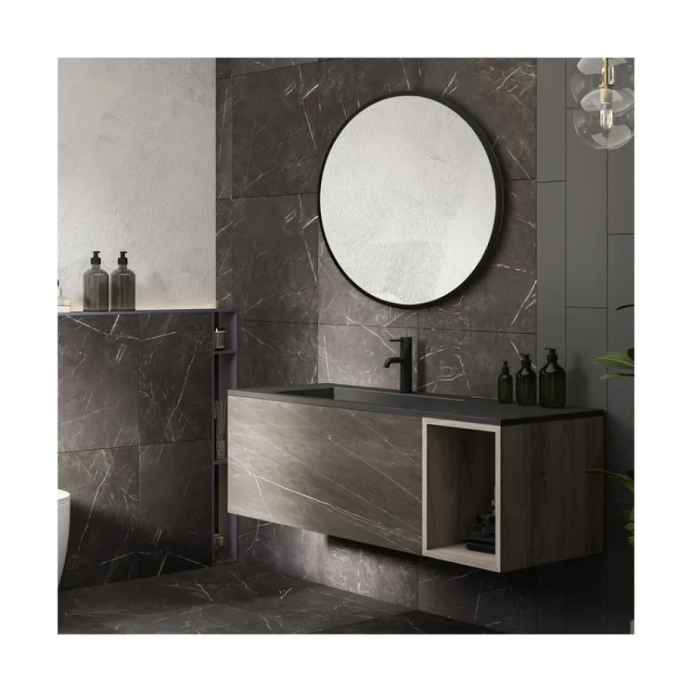 Зеркало круглое Abber Mond AG6201B 77 см, черное