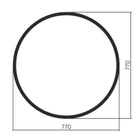 Зеркало круглое Abber Mond AG6201B 77 см, черное