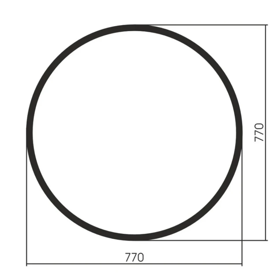 Зеркало круглое Abber Mond AG6201B 77 см, черное
