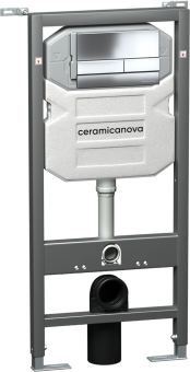 Система инсталляции для унитазов Ceramica Nova Envision Flat CN1002CH кнопка хром