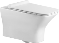 Унитаз подвесной Agger AT02100 безободковый, с микролифтом