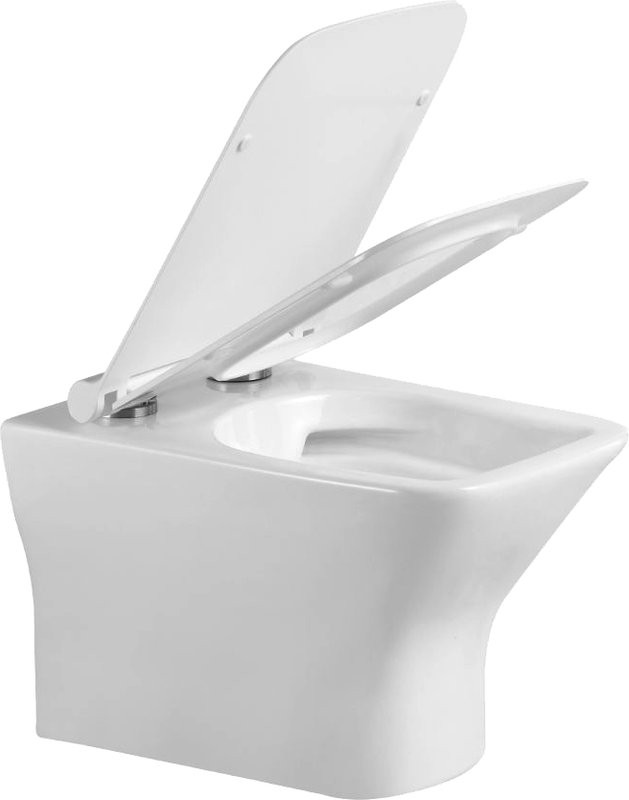 Унитаз подвесной Agger AT02100 безободковый, с микролифтом