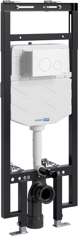 Система инсталляции для унитазов Wasserkraft Dinkel 58TLT.010.ME.WM02 с кнопкой смыва матовой белой