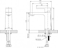 Смеситель для раковины Bravat Riffle F172106C