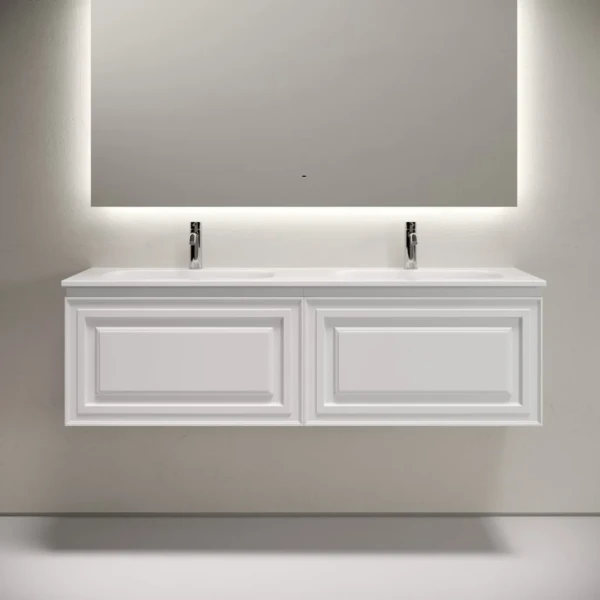 Тумба с раковиной Sancos Very 140 подвесная, bianco, раковина CN7022
