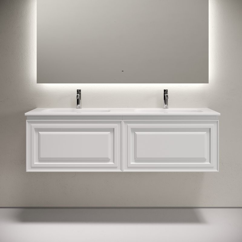 Тумба с раковиной Sancos Very 140 подвесная, bianco, раковина CN7022