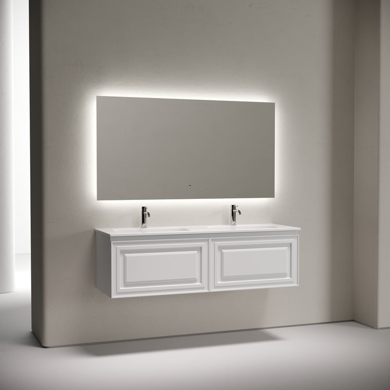 Тумба с раковиной Sancos Very 140 подвесная, bianco, раковина CN7022