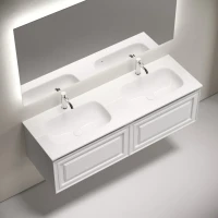 Тумба с раковиной Sancos Very 140 подвесная, bianco, раковина CN7022