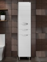 Шкаф-пенал для ванной СаНта Родос 40 с бельевой корзиной