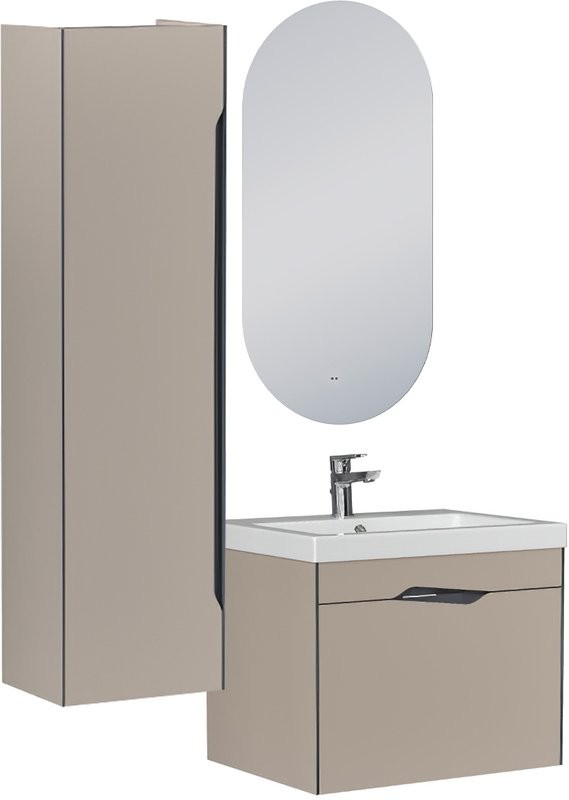 Мебель для ванной комнаты Velvex Krona 60 серый камень