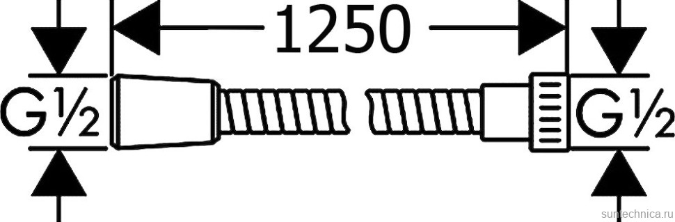 Душевой шланг Hansgrohe Metaflex 28262000