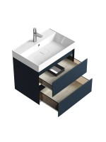 Тумба с раковиной Aqwella 5 stars Geometria 65 подвесная, 2 ящика, серая