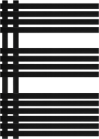 Полотенцесушитель электрический Secado Коредо 80х7х50 85x50 см, подключение справа, черный матовый, лесенка