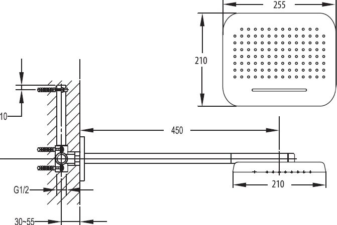 Верхний душ Cezares Tesoro TESORO-F-TD2P-01 хром