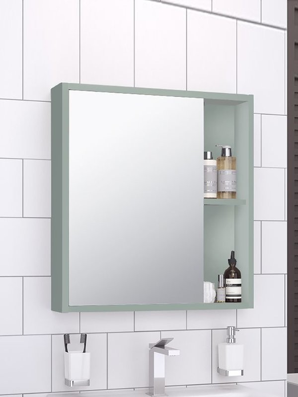 Зеркало-шкаф Runo Эко 60, бирюзовое