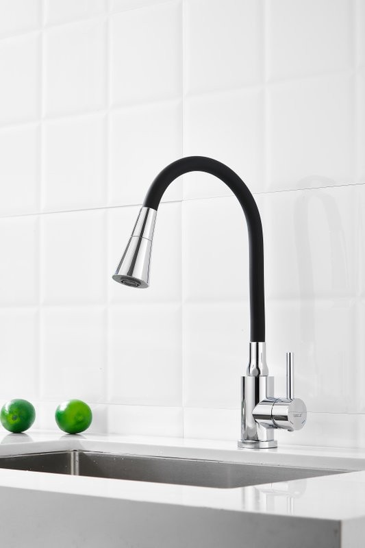 Смеситель для кухни BELZ B809 B74809 с гибким изливом, хром