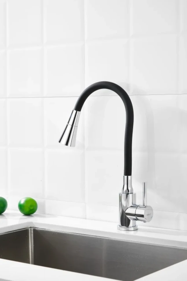 Смеситель для кухни BELZ B809 B74809 с гибким изливом, хром