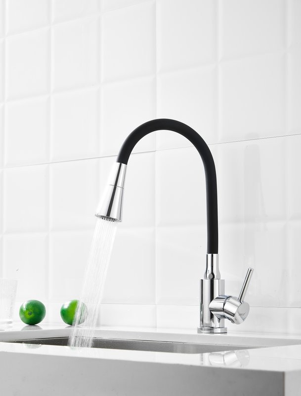 Смеситель для кухни BELZ B809 B74809 с гибким изливом, хром
