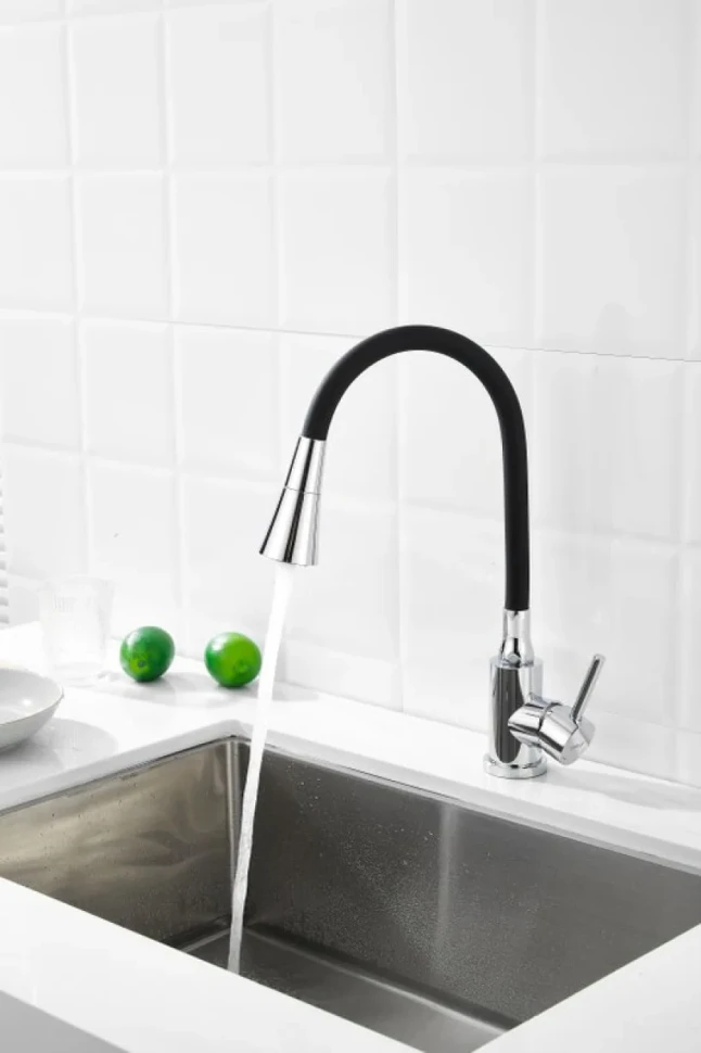Смеситель для кухни BELZ B809 B74809 с гибким изливом, хром