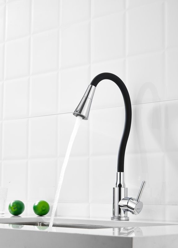 Смеситель для кухни BELZ B809 B74809 с гибким изливом, хром