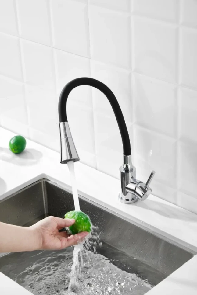 Смеситель для кухни BELZ B809 B74809 с гибким изливом, хром