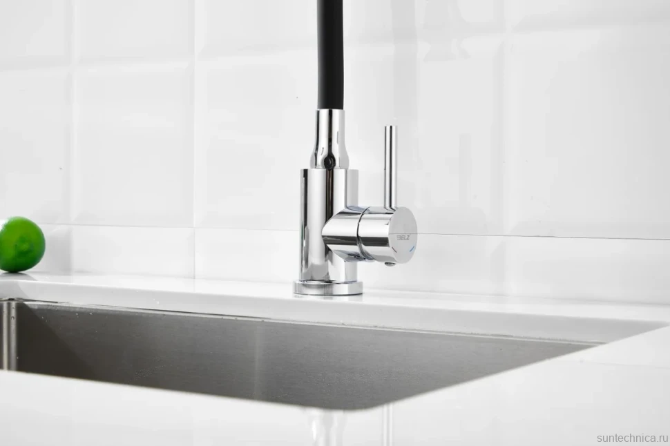 Смеситель для кухни BELZ B809 B74809 с гибким изливом, хром