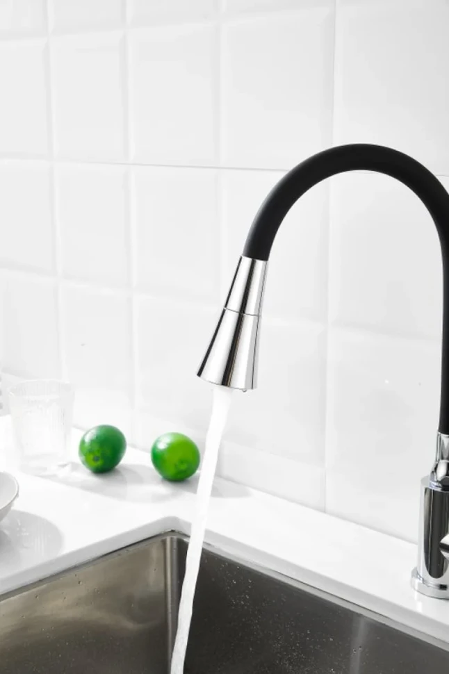 Смеситель для кухни BELZ B809 B74809 с гибким изливом, хром