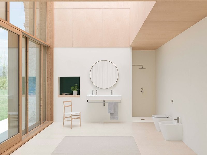 Унитаз приставной напольный GSI Kube X 941011 безободковая, с микролифтом