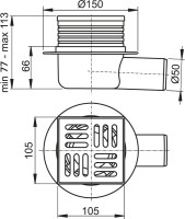 Душевой трап AlcaPlast APV 26