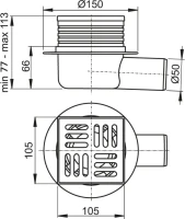 Душевой трап AlcaPlast APV 26 Душевой трап AlcaPlast APV 26