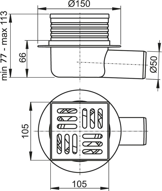Душевой трап AlcaPlast APV 26