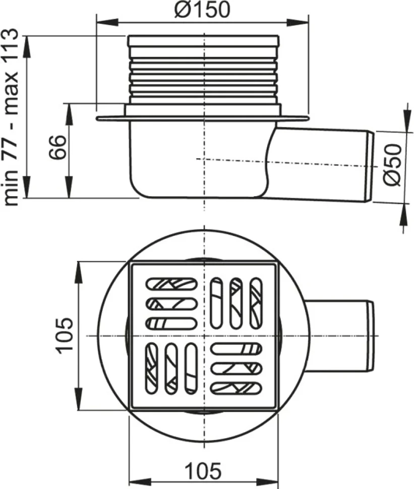 Душевой трап AlcaPlast APV 26