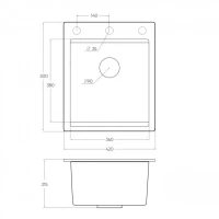 Мойка кухонная Emar Quartz EMQ-1420.Q Морион