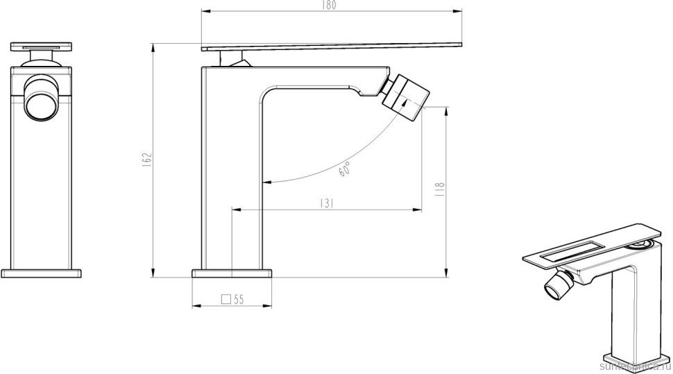 Смеситель для биде Boheme Q 146-WG