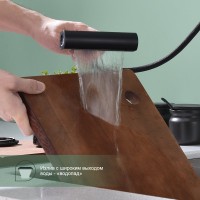 Смеситель для кухни с мультифункциональным изливом Splenka S206.49.06, черный