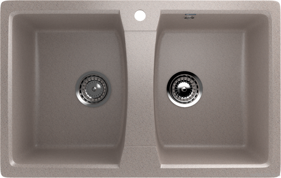 Мойка кухонная Ulgran U-402 302 песочная + дозатор U-01 песочный