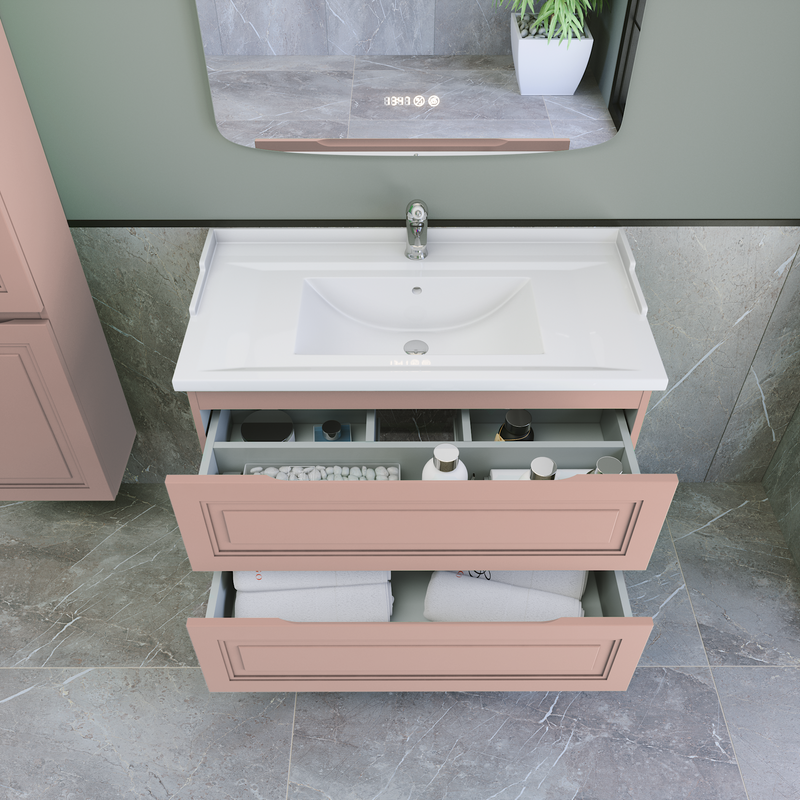 Тумба с раковиной Caprigo Wales 90 пудра