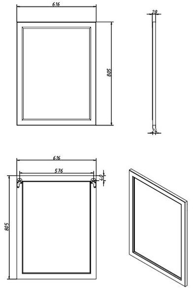 Мебель для ванной комнаты Caprigo Albion Concept 60 стилл