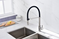 Смеситель для кухни Paulmark Halt Ha214021-BS с гибким изливом, брашированная сталь