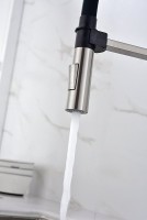 Смеситель для кухни Paulmark Halt Ha214021-BS с гибким изливом, брашированная сталь