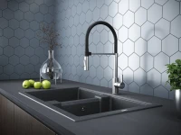 Смеситель для кухни Paulmark Halt Ha214021-BS с гибким изливом, брашированная сталь