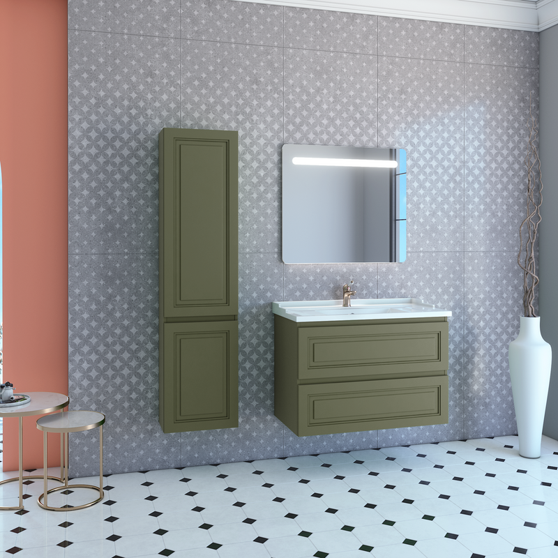 Тумба с раковиной Caprigo Wales Смальти 90 олива